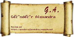 Göndör Alexandra névjegykártya