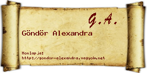 Göndör Alexandra névjegykártya