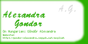alexandra gondor business card