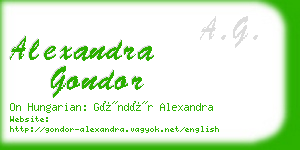 alexandra gondor business card
